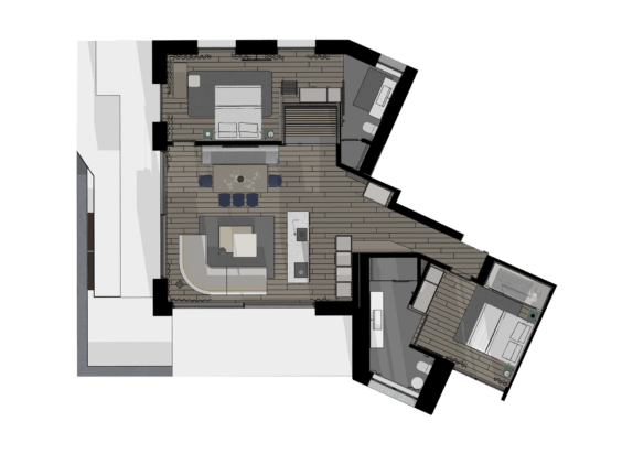 Luxus Ferienwohnung Fiss Penthouse 1 Grundriss