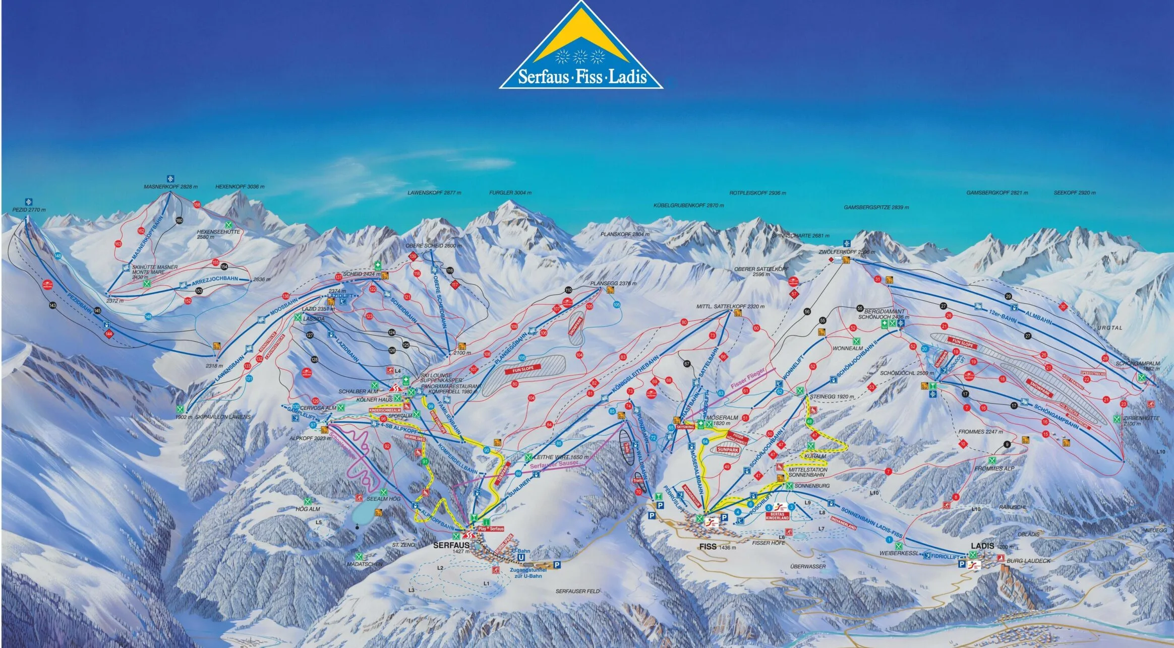 Serfaus Fiss Ladis piste map