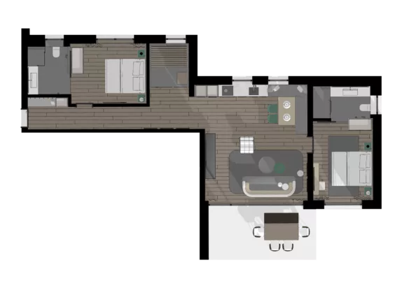 Luxus Ferienwohnung Fiss 3 Grundriss