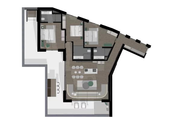 Luxus Ferienwohnung Fiss 4 Grundriss