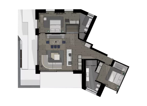 Luxus Ferienwohnung Fiss Penthouse 1 Grundriss