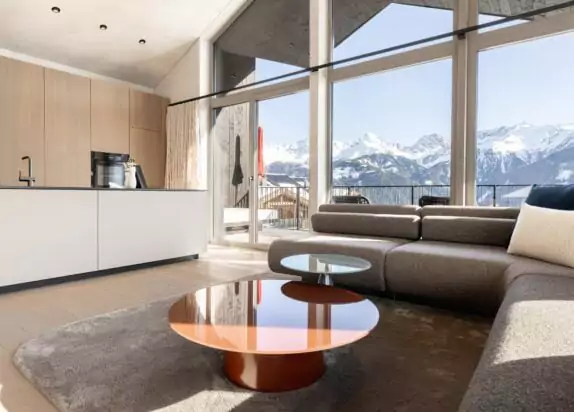 Luxus Ferienwohnung Fiss Penthouse 1, Wohnzimmer