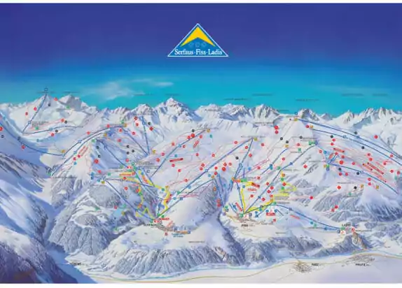 Pistenplan Serfaus Fiss Ladis