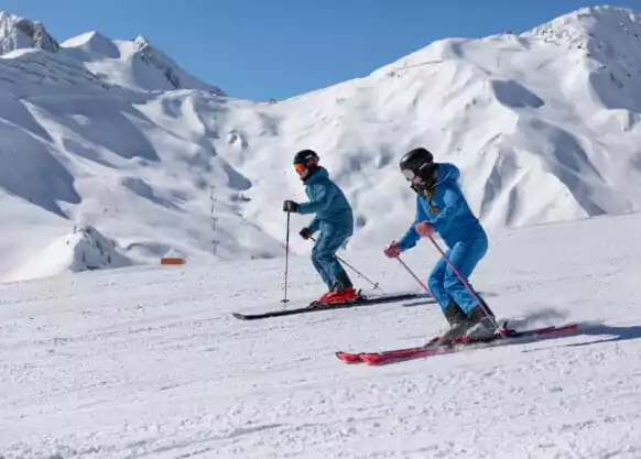 Skifahren mit Panorama in Serfaus Fiss Ladis